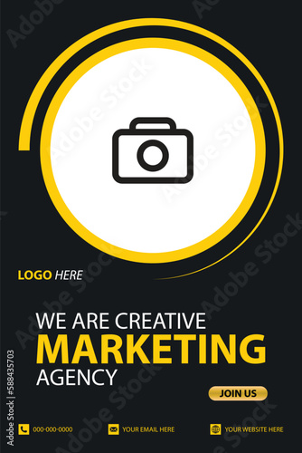 Digital Marketing agency social media post template. Social media ads vector templates fully editable, advertising design, digital marketing and corporate social media Instagram post and selling post