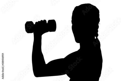 Woman lifting dumbbell 