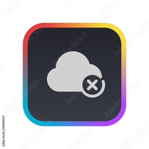 Delete Cloud Service - Pictogram (icon) 