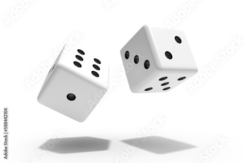 Computer generated 3D image of dice