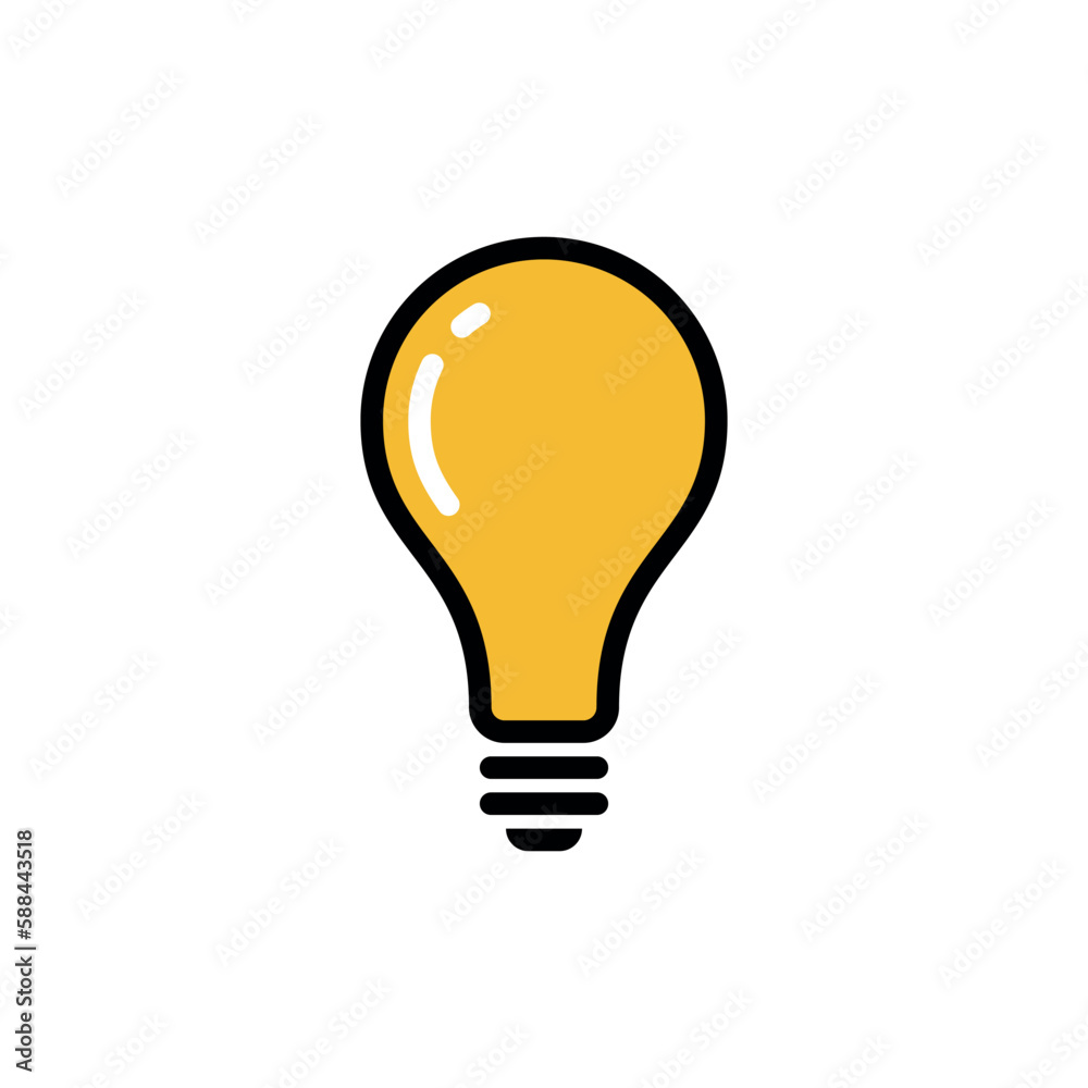 Light Bulb Lamp Icon Vector Template Light Bulb Lamp Icon Vector Template