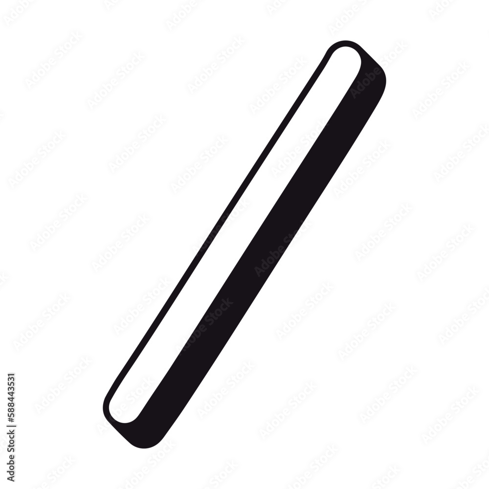 Forward Slash. Outline Hand Drawn Illustration Forward Slash. Outline Hand Drawn Illustration