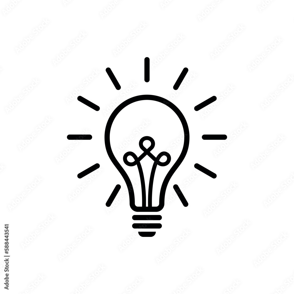 Light Bulb Lamp Icon Vector Template Light Bulb Lamp Icon Vector Template