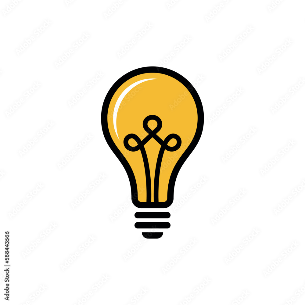 Light Bulb Lamp Icon Vector Template Light Bulb Lamp Icon Vector Template