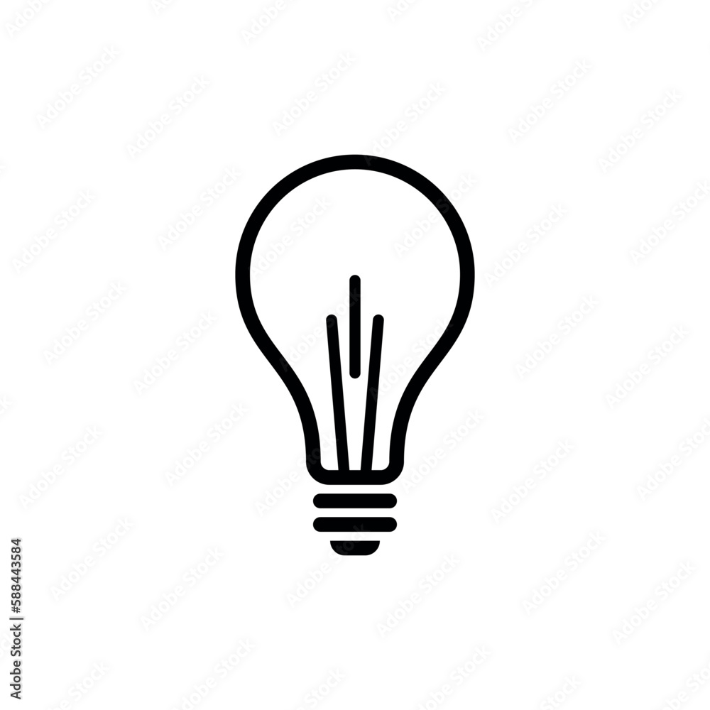Light Bulb Lamp Icon Vector Template Light Bulb Lamp Icon Vector Template