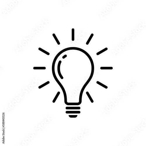 Light Bulb Lamp Icon Vector Template