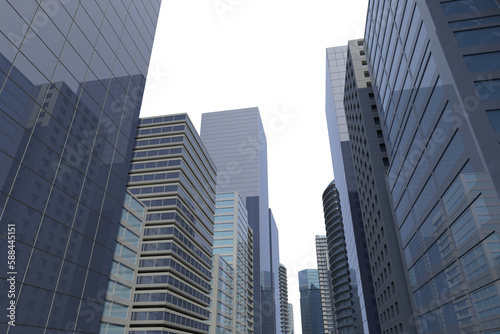 Low angle view of digital buildings