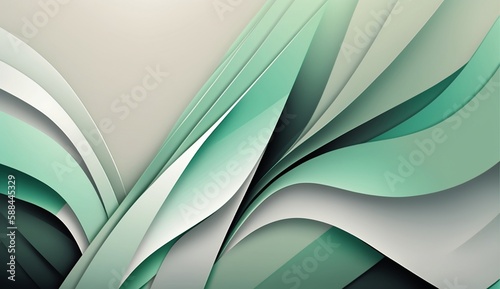 Mint abstract wallpaper background.  Created using generative AI.