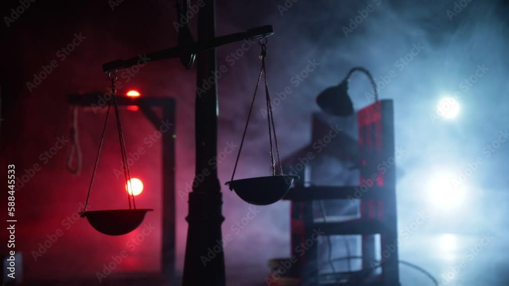 Video Stock Legal law or crime and execution concept. Death penalty