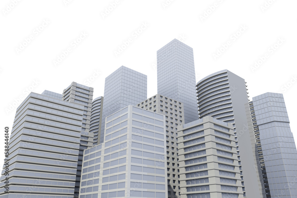 Digital generated image of city buildings