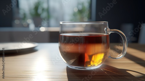 cup of tea on the table AI Generated
