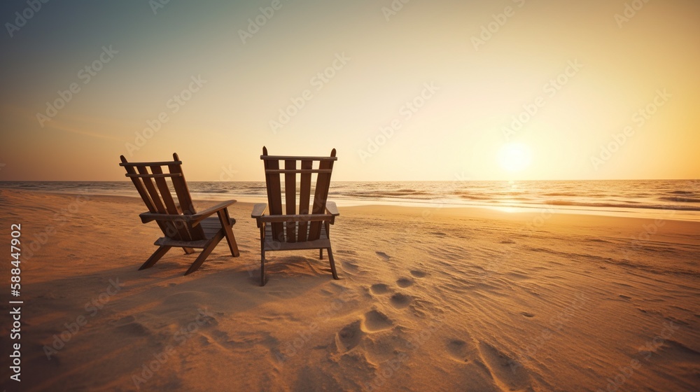 bench at sunset AI Generated bench at sunset AI Generated