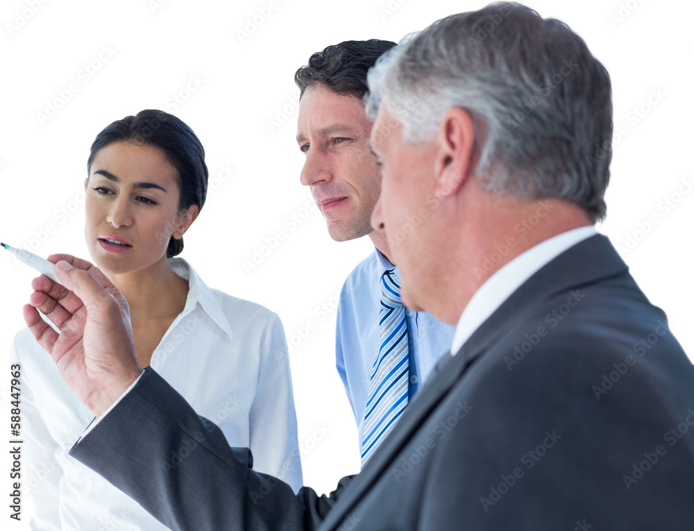 Business people brainstorming together Business people brainstorming together