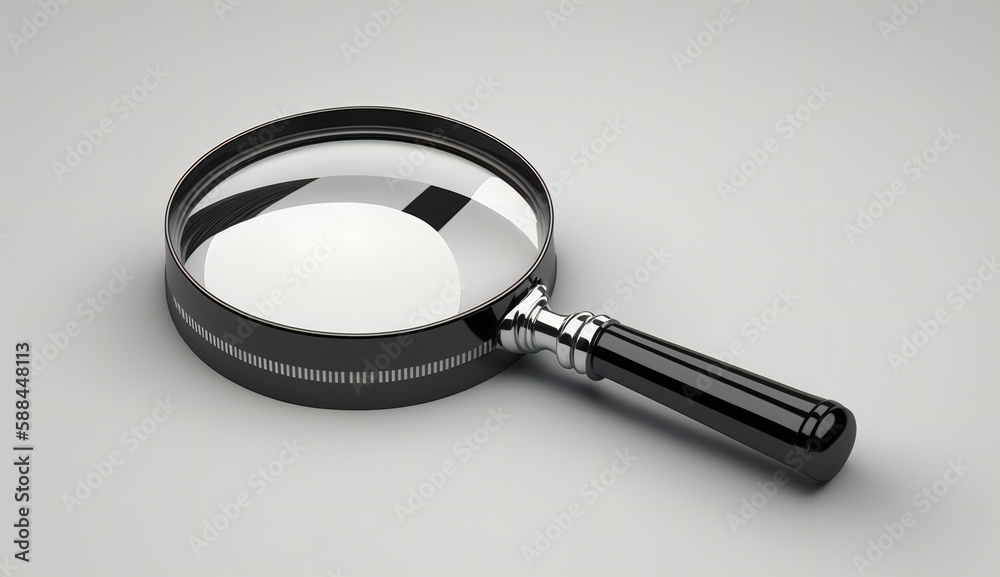 Magnifying glass. Discover new things. Curiosity concept. Details and important information. Search for new jobs, new opportunities. Copy space for text. Generative AI. Magnifying glass. Discover new things. Curiosity concept. Details and important information. Search for new jobs, new opportunities. Copy space for text. Generative AI.