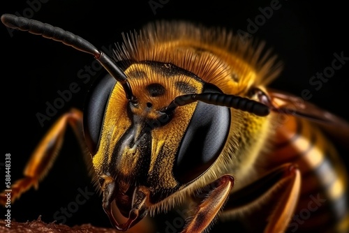 Closeup of a Bee | Created with Generative AI