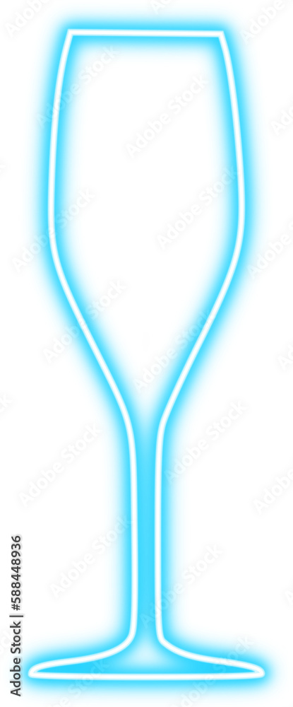Neon Outline of a cocktail glass Neon Outline of a cocktail glass