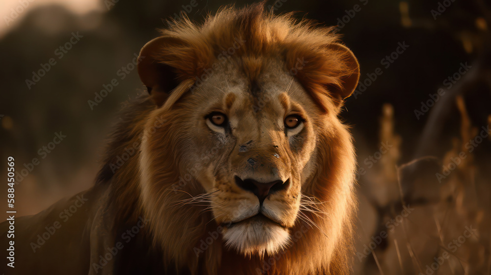 Majestic Lion in the Wild: A National Geographic Moment Majestic Lion in the Wild: A National Geographic Moment