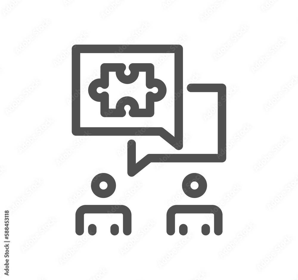 Puzzle related icon outline and linear symbol.
Puzzle related icon outline and linear symbol.