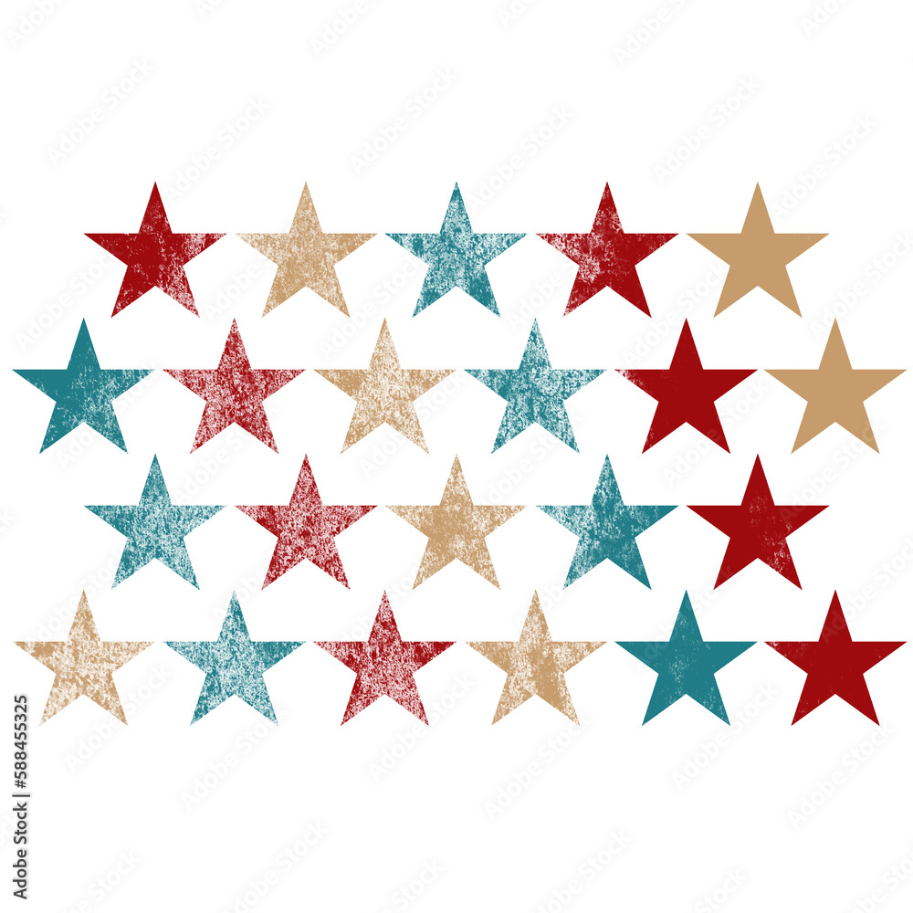 Obraz premium Star shapes arranged side by side
