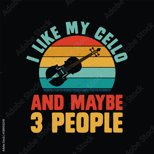 Cello funny guitarist guitar player musician retro vintage t-shirt