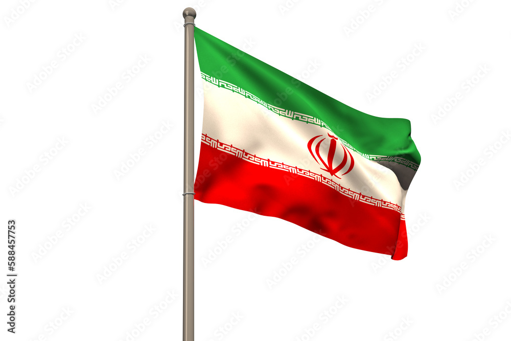 Fototapeta premium Digitally generated iran national flag