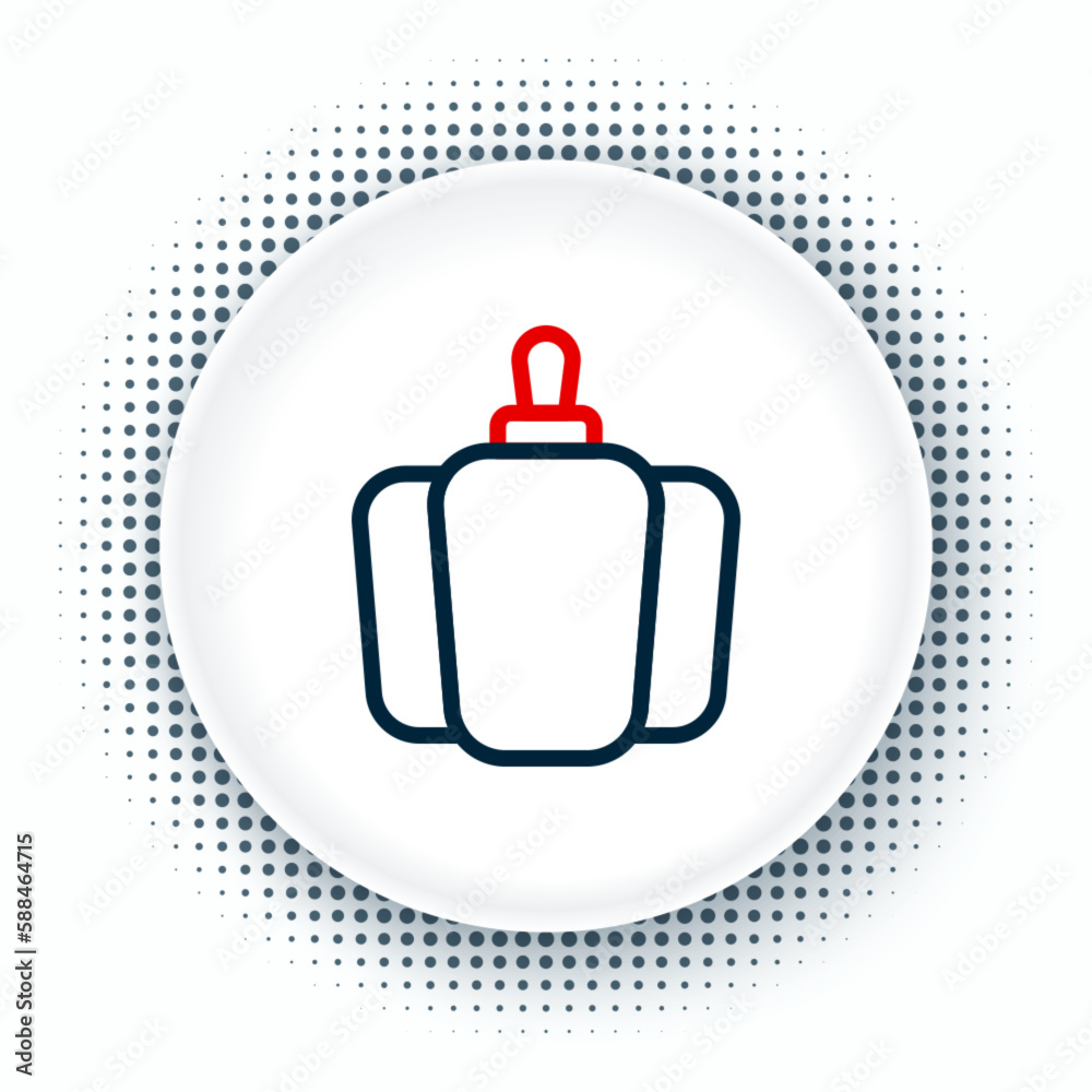 Obraz premium Line Bell pepper or sweet capsicum icon isolated on white background. Colorful outline concept. Vector