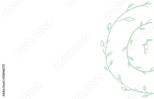 Minimalist background with decorative green plants