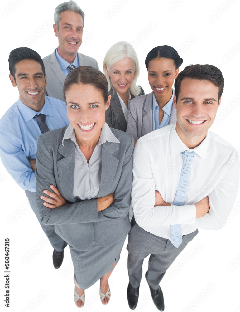 Smiling business people looking at camera with arms crossed Smiling business people looking at camera with arms crossed