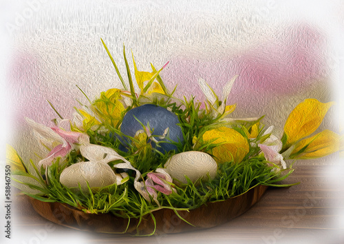 Obraz na płótnie spring easter card w salonie