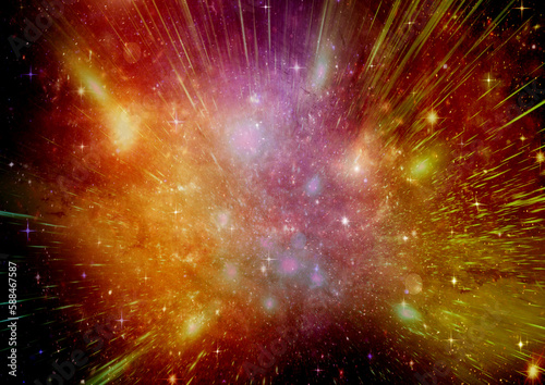 Obraz na płótnie galaxy in a free space. 3D rendering w salonie
