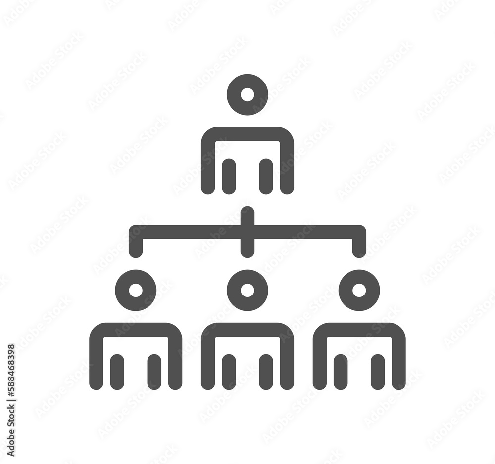 Teamwork and business management icon outline and linear symbol. Teamwork and business management icon outline and linear symbol.