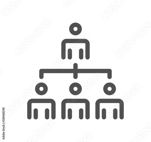 Teamwork and business management icon outline and linear symbol.