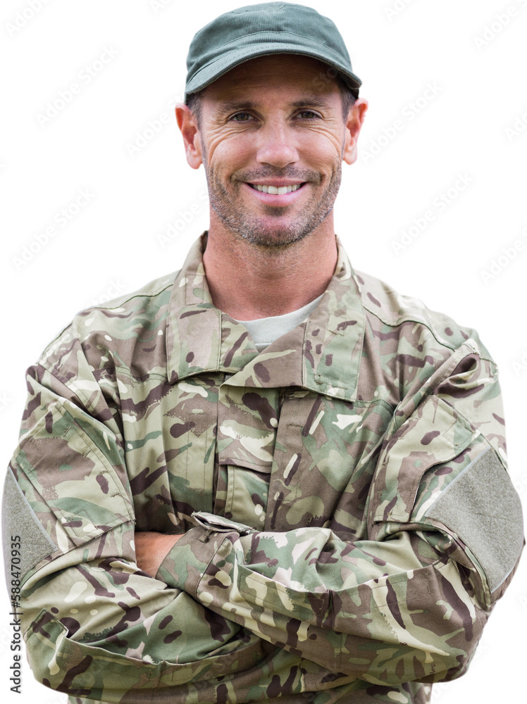 Portrait of smiling army man Portrait of smiling army man