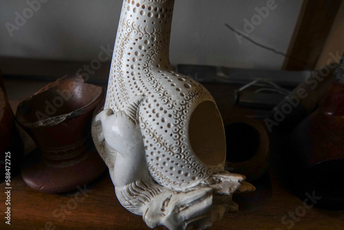 Valokuva Traditional Turkish meerschaum pipe. Tobacco pipe from meerschaum