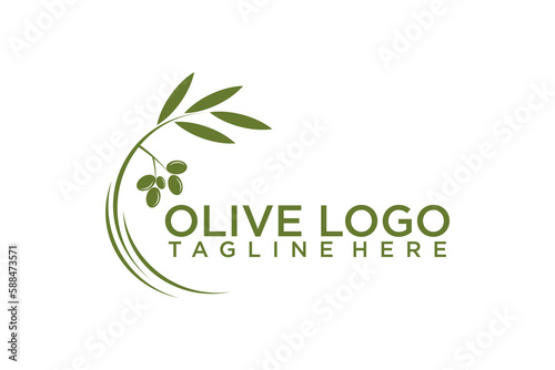 Tree vector icon. Nature trees olive vector illustration logo design