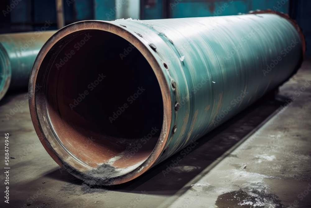 Pipes stored in outside. High quality generative ai Pipes stored in outside. High quality generative ai