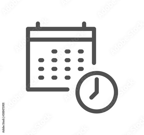 Time related icon outline and linear symbol. 