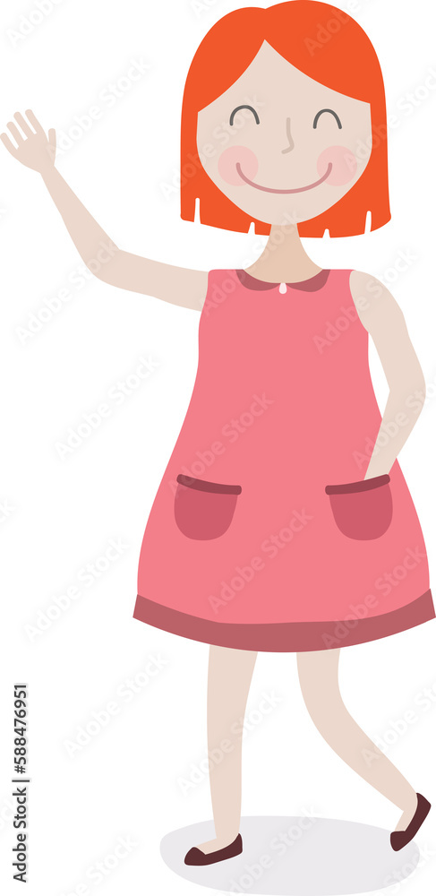 Illustration of girl gesturing Illustration of girl gesturing