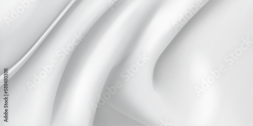 Background of white fabric with several folds