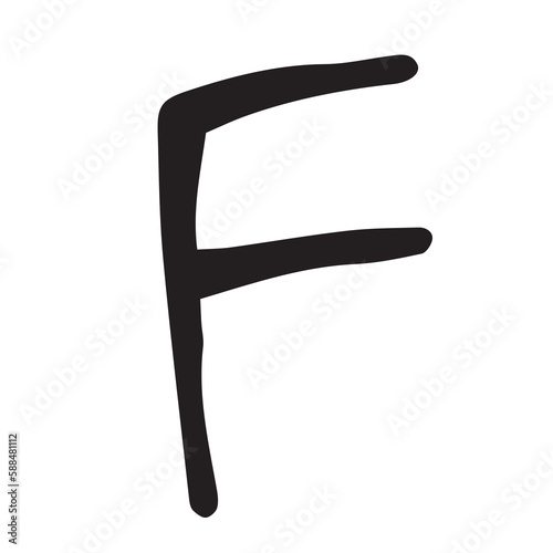 Digitally generated image of letter f