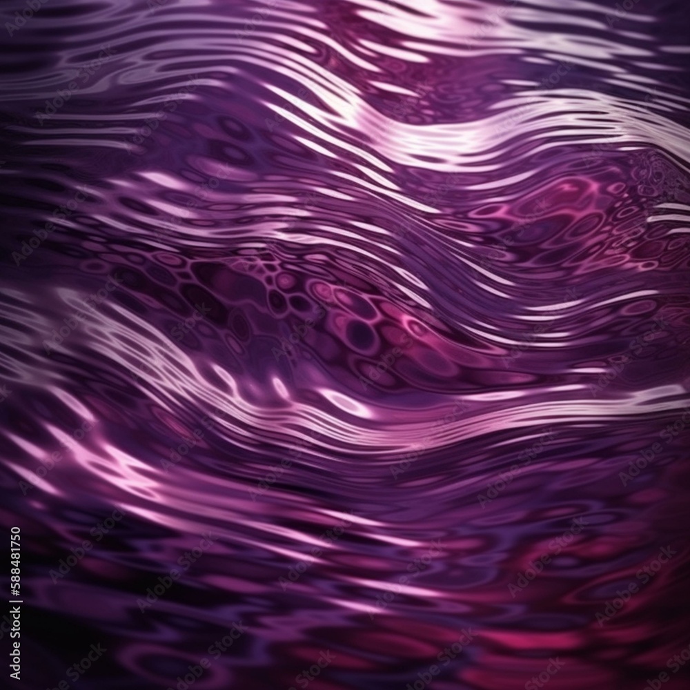 Abstract purple background. Reflection of light on a wavy water surface. Ripples. Beautiful magenta background with copy space for design. Web banner. Generative AI Abstract purple background. Reflection of light on a wavy water surface. Ripples. Beautiful magenta background with copy space for design. Web banner. Generative AI