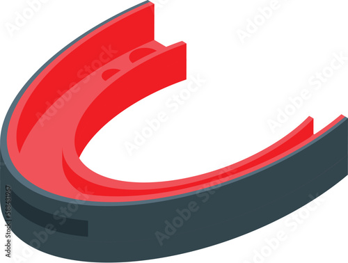 Mma mouthguard icon isometric vector. Dental guard. Care device