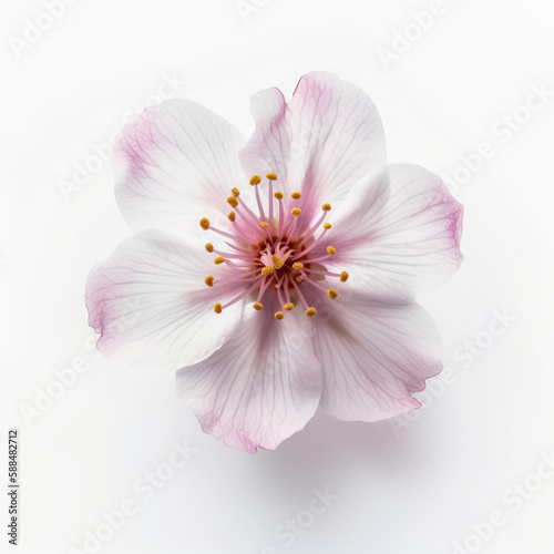 Cherry blossom on white background