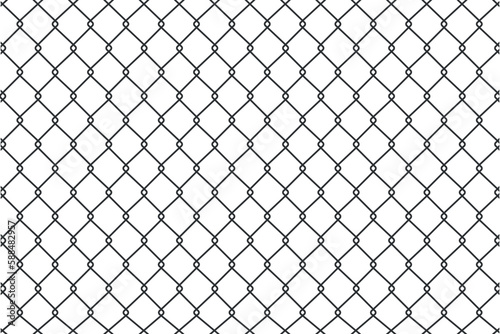 Steel wire chain link fence seamless pattern icon. Vector illustration desing.