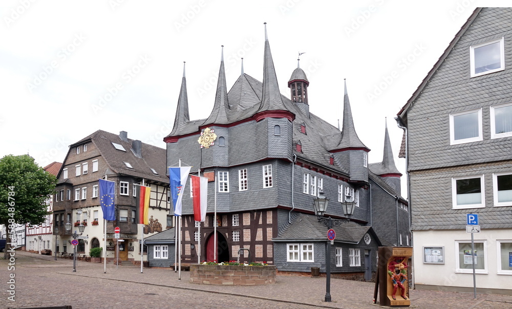 Obraz premium Rathaus in Frankenberg/Eder