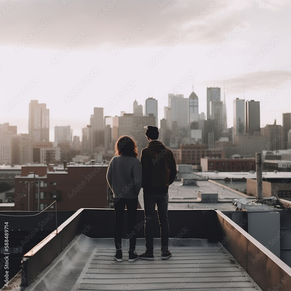 Fototapeta premium people walking in the city