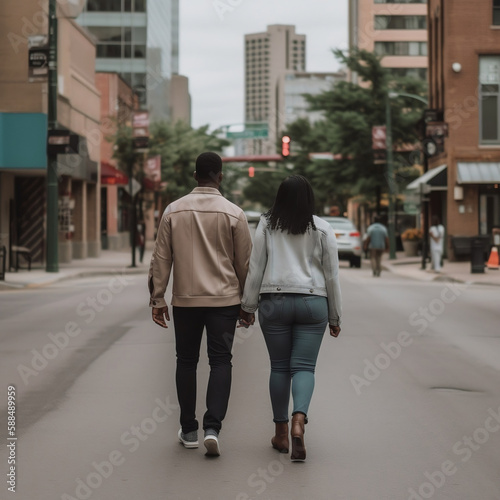 couple walking in the city © Glyn