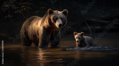wildlife, a bear in its habitat