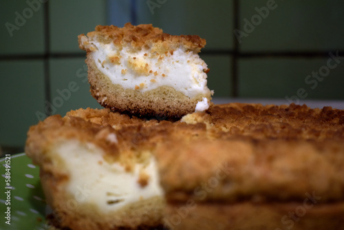 Delicious homemade pastries on a plate taken in close-up