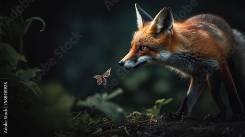 little fox wild life  adorable  cute 